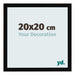 Bilderrahmen 20x20cm Schwarz Hochglanz MDF Bologna Vorne Messe | Yourdecoration.de