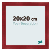 Bilderrahmen 20x20cm Weinrot Gewischt MDF Pisa Vorne Messe | Yourdecoration.de