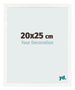Bilderrahmen 20x25 cm Weiss Hochglanz MDF Bologna Vorne Messe | Yourdecoration.de