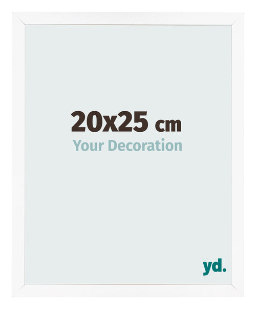 Bilderrahmen 20x25 cm Weiss Matt MDF Bologna Vorne Messe | Yourdecoration.de