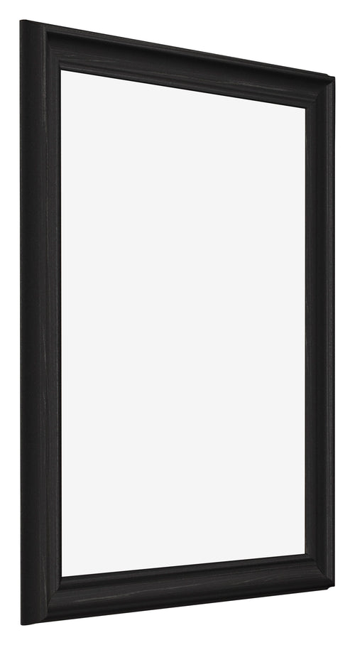 Bilderrahmen 20x25cm Schwarz Gemasert MDF Lazio Vorne Schrag | Yourdecoration.de