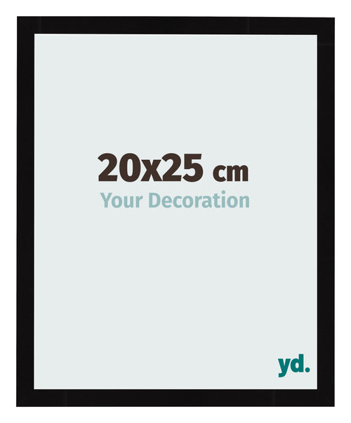 Bilderrahmen 20x25cm Schwarz Hochglanz MDF Bologna Vorne Messe | Yourdecoration.de
