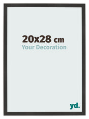 Bilderrahmen 20x28 cm Schwarz Matt MDF Bologna Vorne Messe | Yourdecoration.de