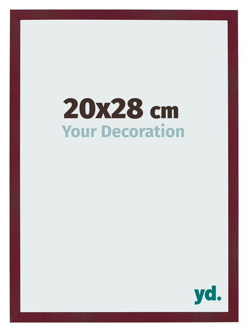 Bilderrahmen 20x28 cm Weinrot Gewischt MDF Bologna Vorne Messe | Yourdecoration.de