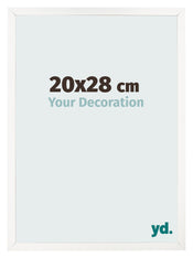 Bilderrahmen 20x28 cm Weiss Hochglanz MDF Bologna Vorne Messe | Yourdecoration.de