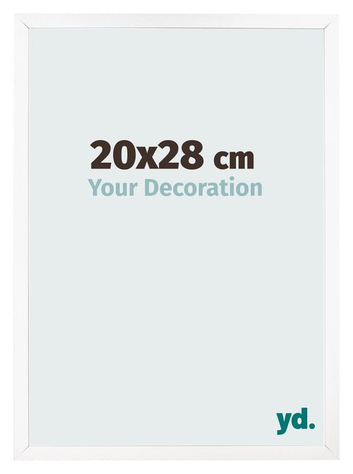 Bilderrahmen 20x28 cm Weiss Matt MDF Bologna Vorne Messe | Yourdecoration.de