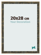 Bilderrahmen 20x28cm Blau Gold Meliert MDF Pisa Vorne Messe | Yourdecoration.de