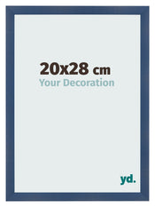 Bilderrahmen 20x28cm Dunkelblau Gewischt MDF Pisa Vorne Messe | Yourdecoration.de