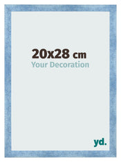Bilderrahmen 20x28cm Hellblau Gewischt MDF Pisa Vorne Messe | Yourdecoration.de