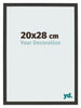 Bilderrahmen 20x28cm Schwarz Gemasert MDF Bologna Vorne Messe | Yourdecoration.de