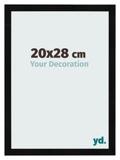 Bilderrahmen 20x28cm Schwarz Silber Poliert MDF Pisa Vorne Messe | Yourdecoration.de