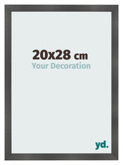 Bilderrahmen 20x28cm Schwarz Silber Poliert MDF Pisa Vorne Messe | Yourdecoration.de