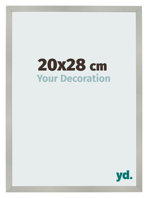 Bilderrahmen 20x28cm Silber Matt MDF Bologna Vorne Messe | Yourdecoration.de