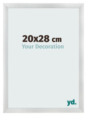 Bilderrahmen 20x28cm Silber Schwarz Gewischt MDF Pisa Vorne Messe | Yourdecoration.de