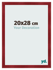 Bilderrahmen 20x28cm Weinrot Gewischt MDF Pisa Vorne Messe | Yourdecoration.de