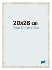 Bilderrahmen 20x28cm Weiß Vintage MDF Bologna Vorne Messe | Yourdecoration.de