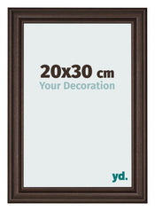 Bilderrahmen 20x30cm Eiche Dunkel MDF Lazio Vorne Messe | Yourdecoration.de