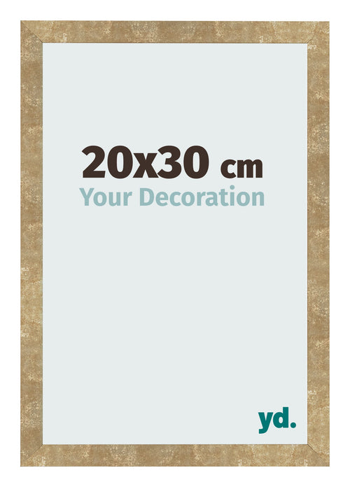 Bilderrahmen 20x30cm Gold Antik MDF Bologna Vorne Messe | Yourdecoration.de
