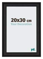 Bilderrahmen 20x30cm Schwarz Gemasert MDF Lazio Vorne Messe | Yourdecoration.de