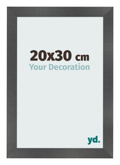 Bilderrahmen 20x30cm Schwarz Silber Poliert MDF Pisa Vorne Messe | Yourdecoration.de