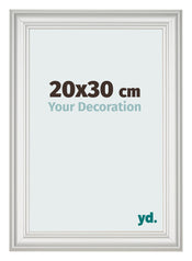 Bilderrahmen 20x30cm Weiss Gewischt MDF Lazio Vorne Messe | Yourdecoration.de