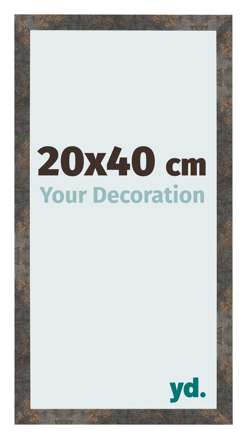Bilderrahmen 20x40 cm Oxidiertes Metall MDF Bologna Vorne Messe | Yourdecoration.de
