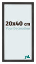 Bilderrahmen 20x40 cm Schwarz Matt MDF Bologna Vorne Messe | Yourdecoration.de