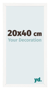 Bilderrahmen 20x40 cm Weiss Hochglanz MDF Bologna Vorne Messe | Yourdecoration.de
