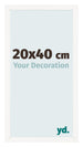 Bilderrahmen 20x40 cm Weiss Hochglanz MDF Bologna Vorne Messe | Yourdecoration.de