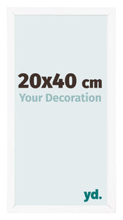 Bilderrahmen 20x40 cm Weiss Matt MDF Bologna Vorne Messe | Yourdecoration.de
