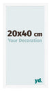 Bilderrahmen 20x40 cm Weiss Matt MDF Bologna Vorne Messe | Yourdecoration.de