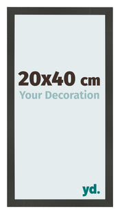 Bilderrahmen 20x40cm Antrazit MDF Bologna Vorne Messe | Yourdecoration.de