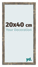 Bilderrahmen 20x40cm Blau Gold Meliert MDF Bologna Vorne Messe | Yourdecoration.de