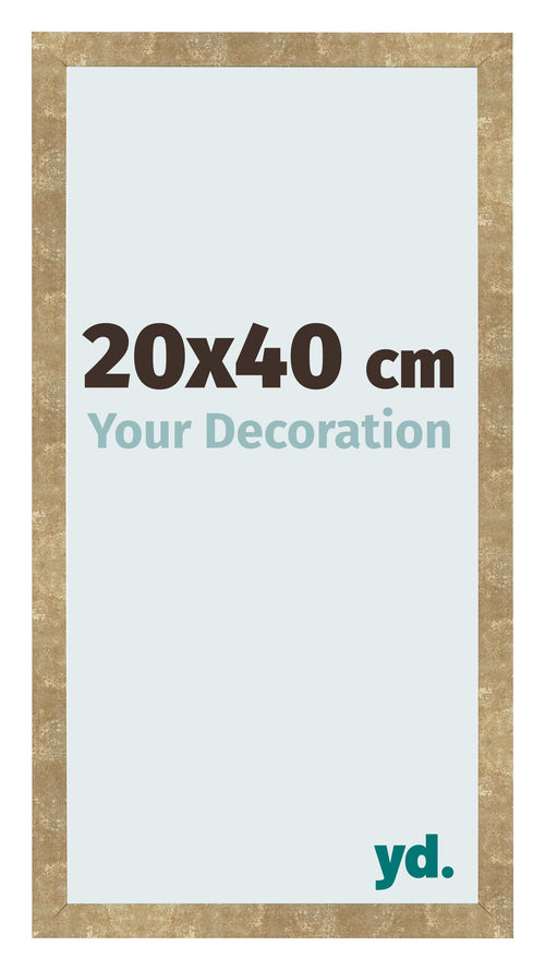 Bilderrahmen 20x40cm Gold Antik MDF Bologna Vorne Messe | Yourdecoration.de