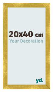 Bilderrahmen 20x40cm Gold Vintage MDF Pisa Vorne Messe | Yourdecoration.de