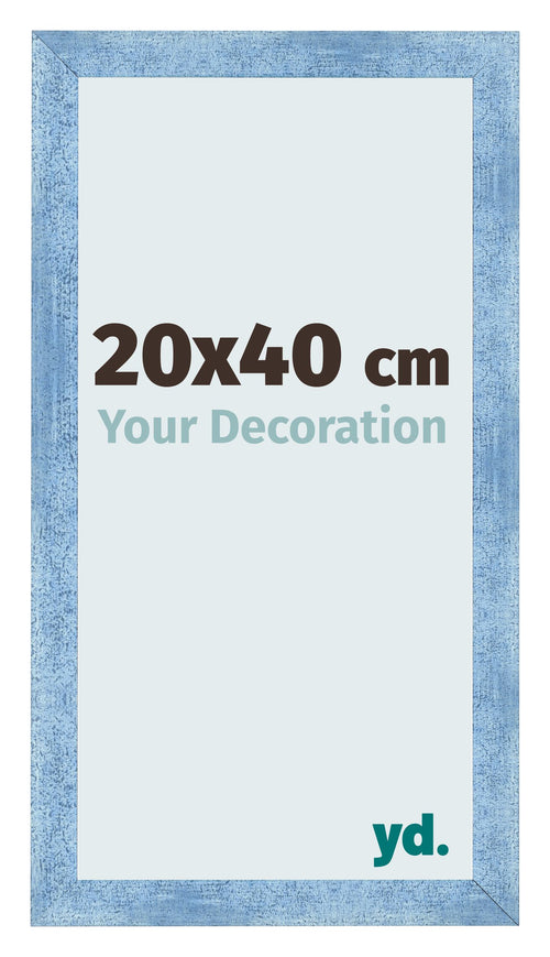 Bilderrahmen 20x40cm Hellblau Gewischt MDF Pisa Vorne Messe | Yourdecoration.de