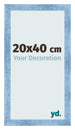 Bilderrahmen 20x40cm Hellblau Gewischt MDF Pisa Vorne Messe | Yourdecoration.de