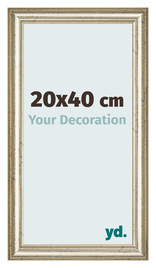 Bilderrahmen 20x40cm Metallglanz MDF Lazio Vorne Messe | Yourdecoration.de