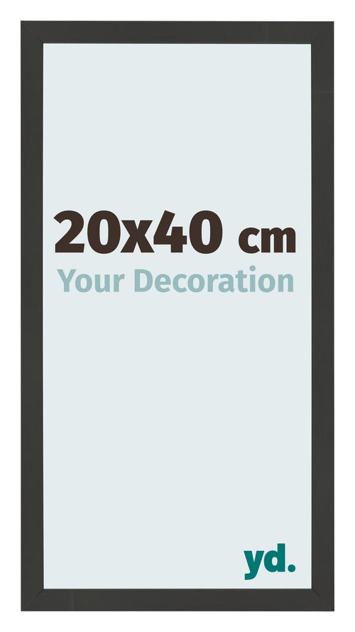 Bilderrahmen 20x40cm Schwarz Gemasert MDF Bologna Vorne Messe | Yourdecoration.de