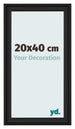 Bilderrahmen 20x40cm Schwarz Gemasert MDF Lazio Vorne Messe | Yourdecoration.de