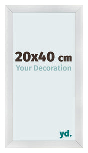 Bilderrahmen 20x40cm Silber Schwarz Gewischt MDF Pisa Vorne Messe | Yourdecoration.de