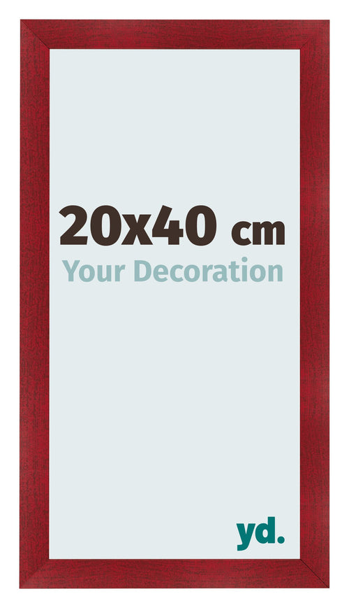 Bilderrahmen 20x40cm Weinrot Gewischt MDF Pisa Vorne Messe | Yourdecoration.de