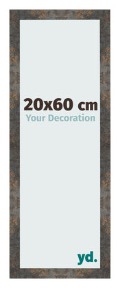Bilderrahmen 20x60 cm Oxidiertes Metall MDF Bologna Vorne Messe | Yourdecoration.de