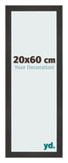 Bilderrahmen 20x60 cm Schwarz Matt MDF Bologna Vorne Messe | Yourdecoration.de