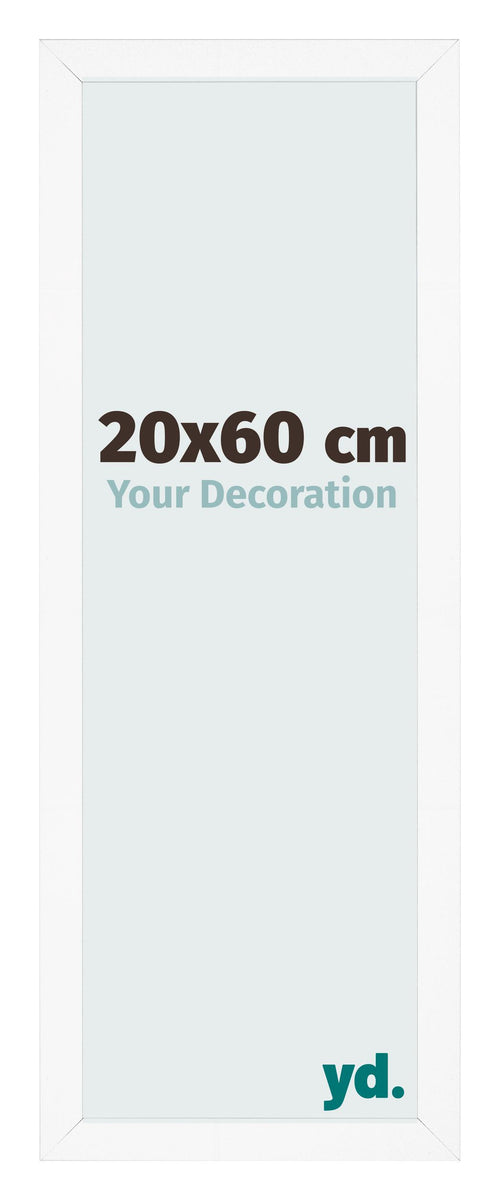 Bilderrahmen 20x60 cm Weiss Matt MDF Bologna Vorne Messe | Yourdecoration.de