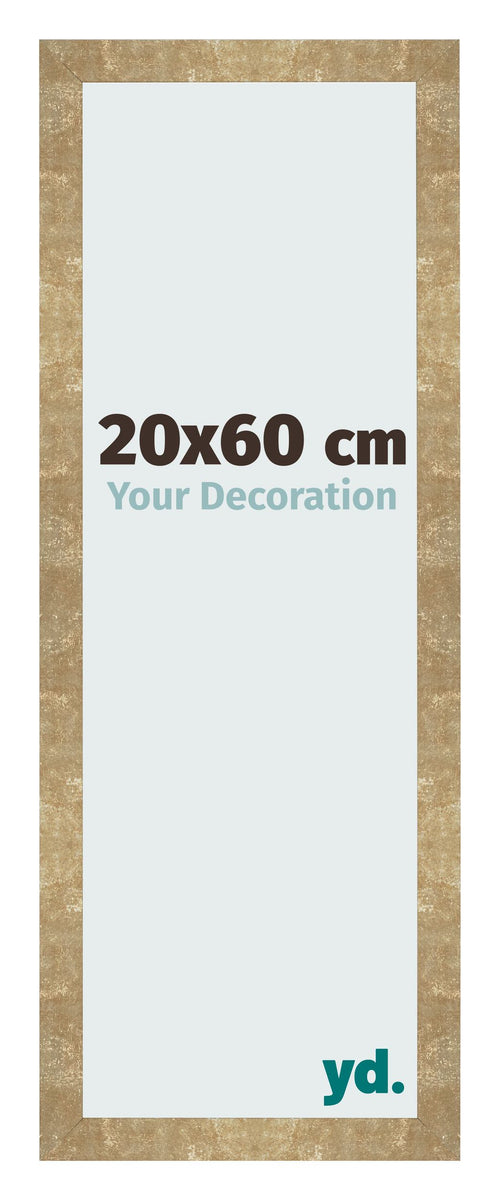 Bilderrahmen 20x60cm Gold Antik MDF Bologna Vorne Messe | Yourdecoration.de
