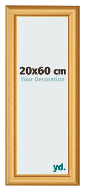 Bilderrahmen 20x60cm Gold Matt MDF Lazio Vorne Messe | Yourdecoration.de