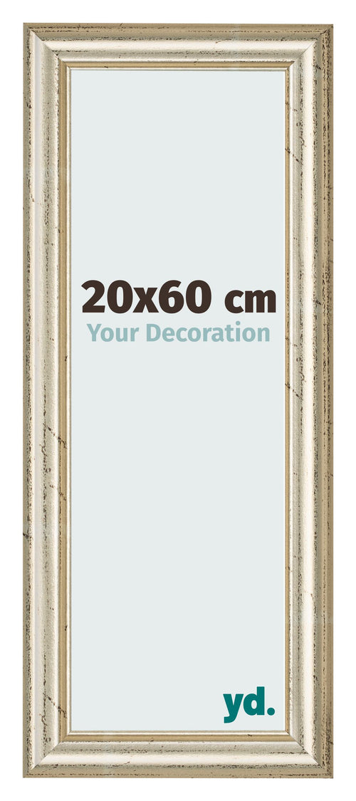 Bilderrahmen 20x60cm Metallglanz MDF Lazio Vorne Messe | Yourdecoration.de