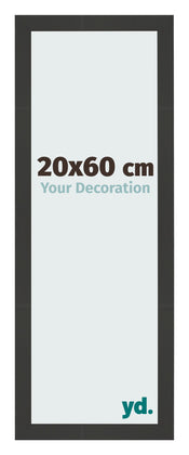 Bilderrahmen 20x60cm Schwarz Gemasert MDF Bologna Vorne Messe | Yourdecoration.de