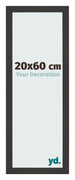 Bilderrahmen 20x60cm Schwarz Gemasert MDF Bologna Vorne Messe | Yourdecoration.de